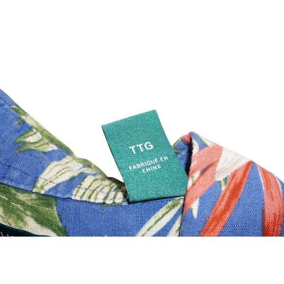 Cubavera Blue Tropical Floral Shirt - Size XXL - Picture 3 of 4